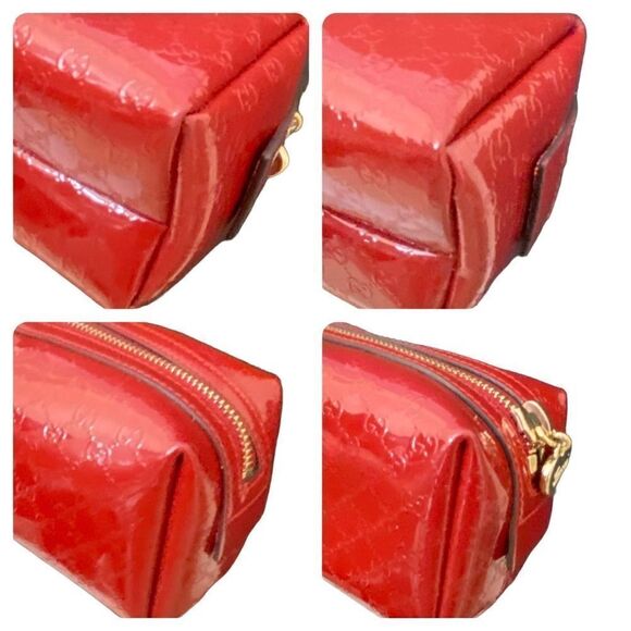 GUCCI GG Patent Leather Pouch 👝 Red - Picture 11 of 13